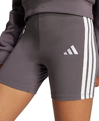 adidas Women's Essentials 3-Stripe High-Rise Bike Shorts