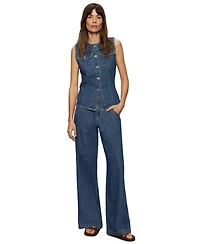 Sanctuary Women's Arden Mid Rise Wide-Leg Jeans
