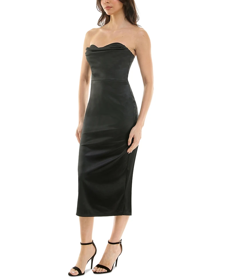 Katia Rae Juniors' Strapless Midi Party Dress