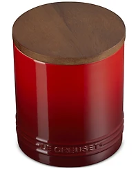 Le Creuset Stoneware Signature Canister with Wood Lid, 1.2-Qt.
