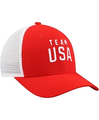 Nike Big Boys and Girls Red/White Team Usa Rise Performance Trucker Adjustable Hat
