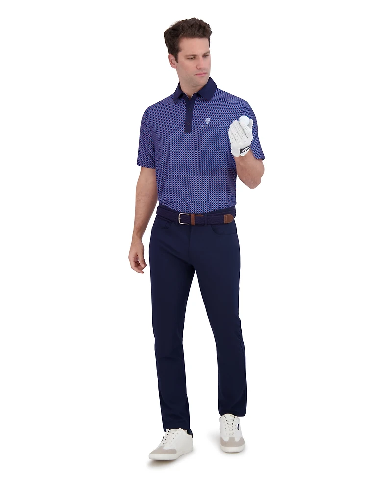 Ben Sherman Men's Golf Retro Geo Sports Fit Polo Shirt