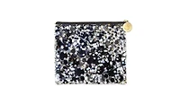 Packed Party Spirit Squad Confetti Everything Pouch, Makeup Bag, Travel Bag,Cosmetic Bag for Women (Blackout