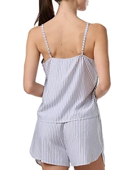 Tommy Hilfiger Women's 2-Pc. Striped Cami & Boxer Pajama Set