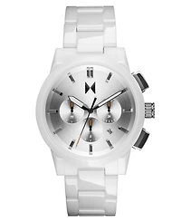 Mvmt Men's Chrono Ii White Ceramic Bracelet Watch, 44mm