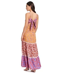 Red Carter Women's Tie-Back Maxi Swim Cover-Up Dress