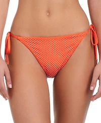 Red Carter Women's Side-Tie Hipster Bikini Bottoms