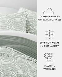 ienjoy Home Scallop Reversible 3-Pc. Lightweight Quilt Set, Full/Queen