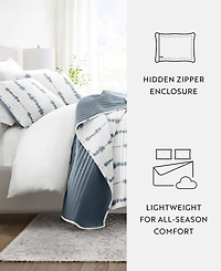 ienjoy Home Shibori Reversible 3-Pc. Lightweight Quilt Set, Full/Queen