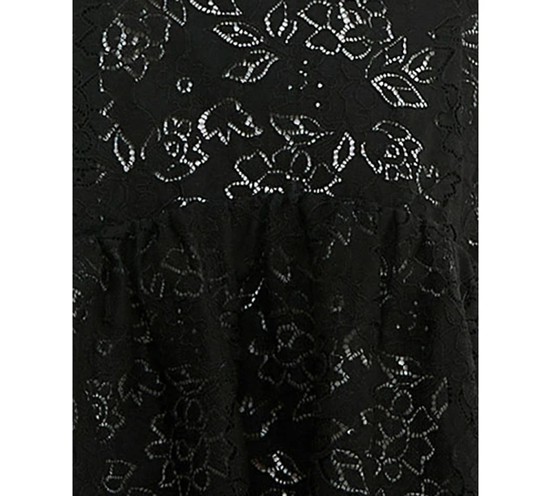 Juniors' Lace Sweetheart-Neck Fit & Flare Mini Dress