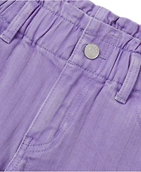 Lands' End Girls Denim Paperbag Shorts