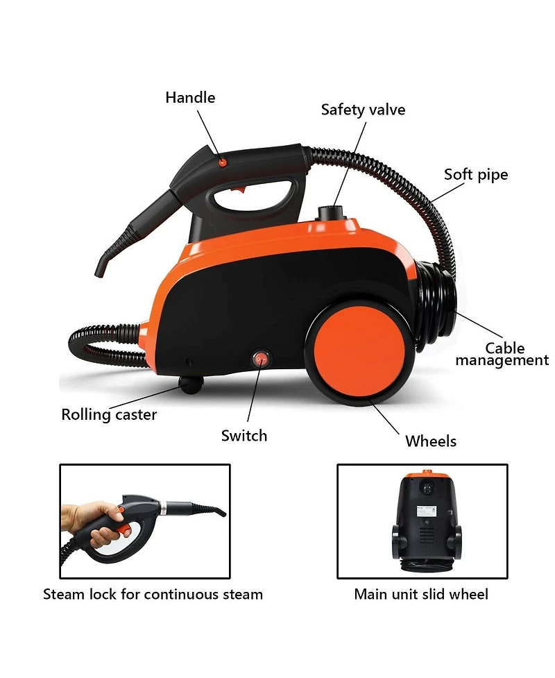 Heavy Duty Household Multipurpose Steam Cleaner with 18 Accessories