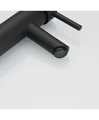 Single Hole Single Handle Bathroom Vessel Sink Faucet With Supply Hose in Polished Chrome