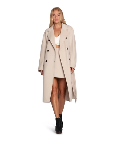 Belle & Bloom Women's Real Love Double Breasted Maxi Coat