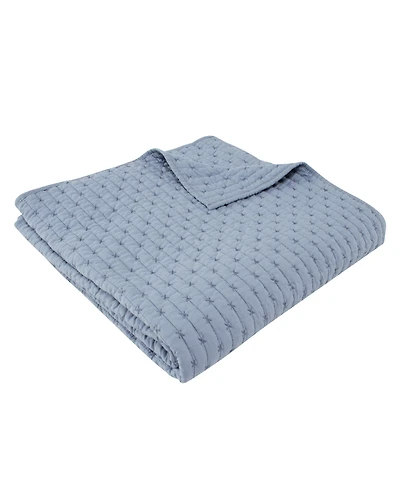 Levtex Cross Stitch Reversible Quilted Throw, 50" x 60"