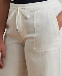 Lauren Ralph Plus-Size 100% Linen Wide-Leg Pants
