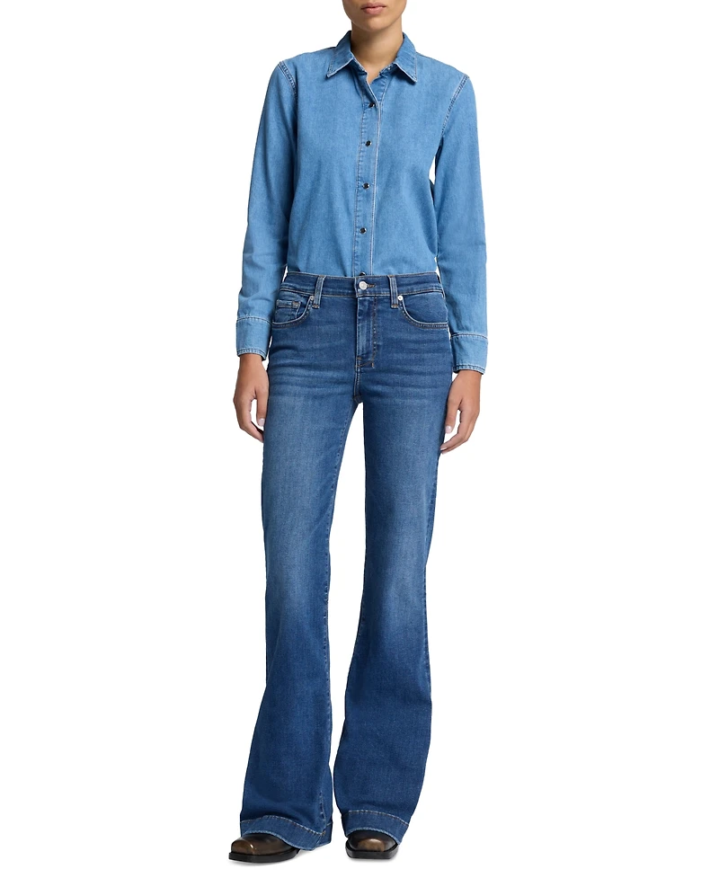 7 For All Mankind Women's Cotton Chambray Shirt