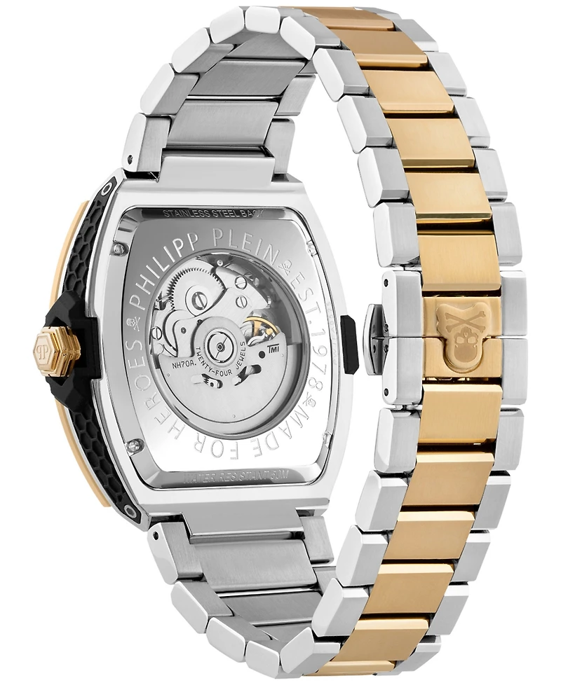 Philipp Plein Men's Automatic The Skeleton 2.0 Two-Tone Stainless Steel Bracelet Watch 44mm