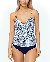 Island Escape Womens Paradise Underwire Tankini Top Tummy Control Bottoms Exclusively At Macys