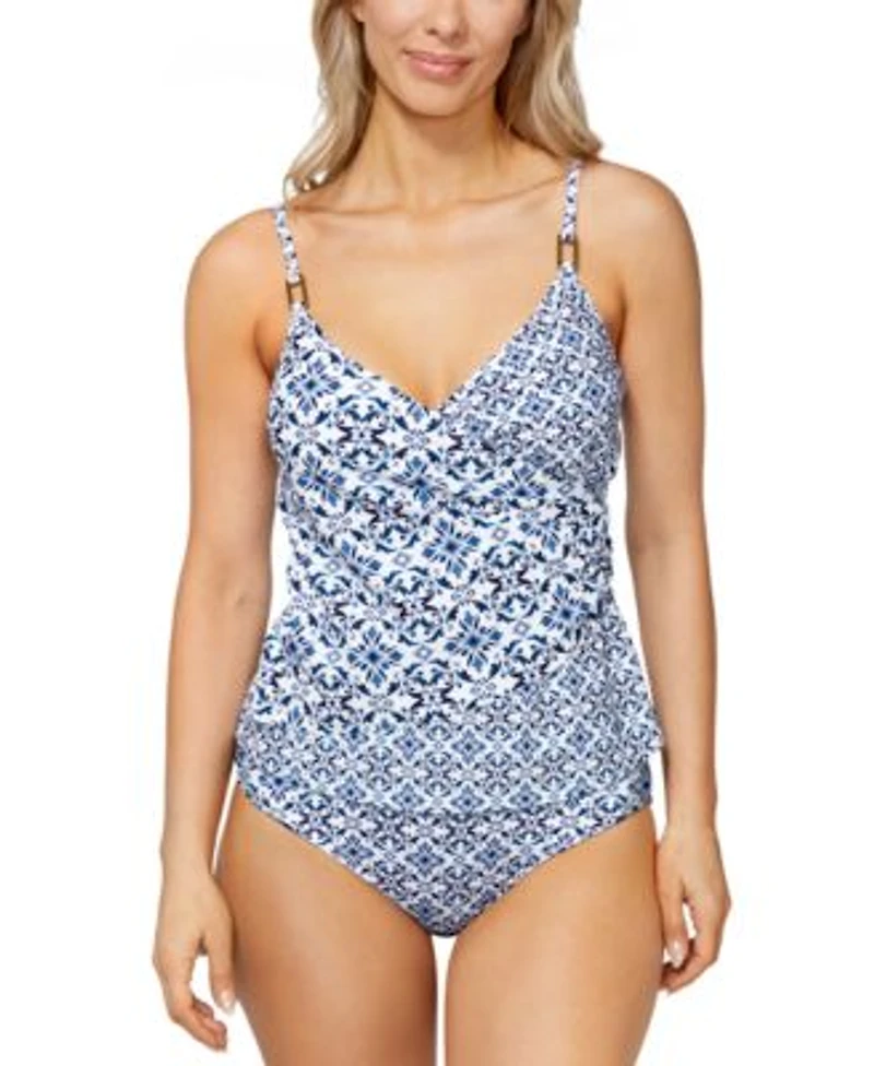 Island Escape Womens Paradise Underwire Tankini Top High Waist Bottoms Exclusively At Macys