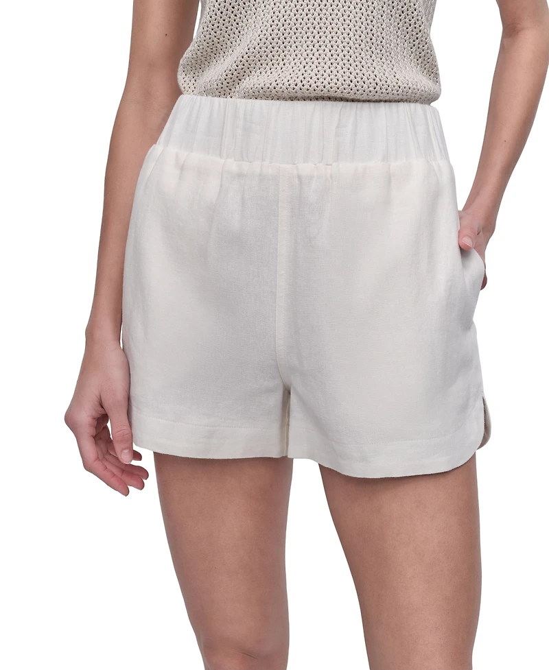 Dkny Jeans Women's High-Rise Dolphin-Hem Shorts - Ivy