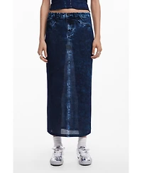 Desigual Women's Denim-effect skirt