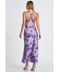 Quiz Women's Floral Cowl Maxi Dress
