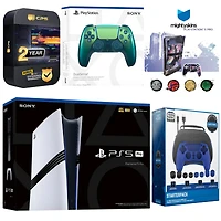 Sony PlayStation 5 Pro with Extra Controller, Gamer Starter Kit and MightySkins Decal Voucher Plus 2 Year Cps Extended Warranty