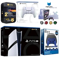 Sony PlayStation 5 Pro with Extra Controller, Gamer Starter Kit and MightySkins Decal Voucher Plus 2 Year Cps Extended Warranty