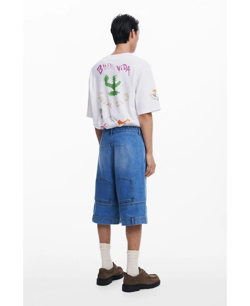 Desigual Men's Upcycling denim Bermuda shorts