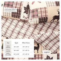 Linery & Co. Rustic Lodge Patchwork Microfiber Quilt Set With Shams