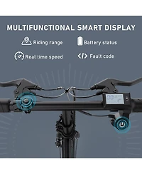 Colorway Electric Bike,500W/10.4Ah/36V Removable Battery E Bike, Electric Foldable Pedal Assist E-Bicycle,19.9MPH Bicycle for Teenager and Adults BK5M