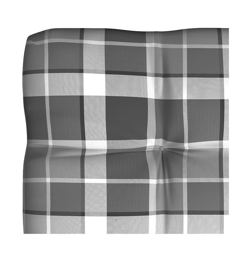 Pallet Sofa Cushions 7 pcs Check Pattern