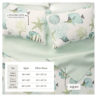 Linery & Co. Coastal Microfiber Quilt Set With Shams