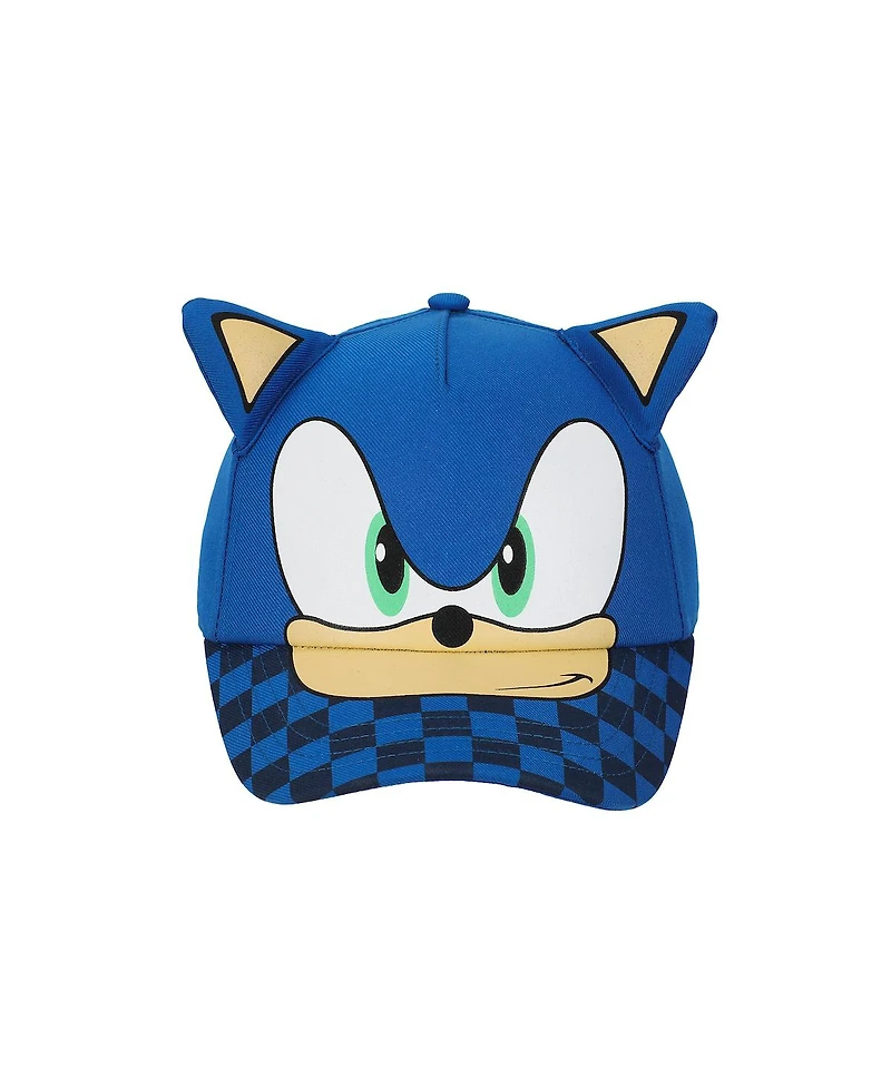 Sonic the Hedgehog Boys Face Youth Blue Traditional Adjustable Hat