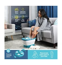Foot Spa With Heat And Massage Electric Rotary Massage Includes A Remote Control A Pumice Stone Collapsible Foot Spa With Heat And Massage Bubbles and