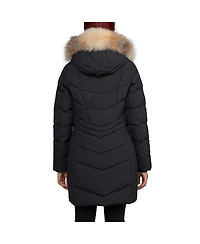 Pajar Women's January Down Chevron Puffer with Detachable Hood Faux Fur