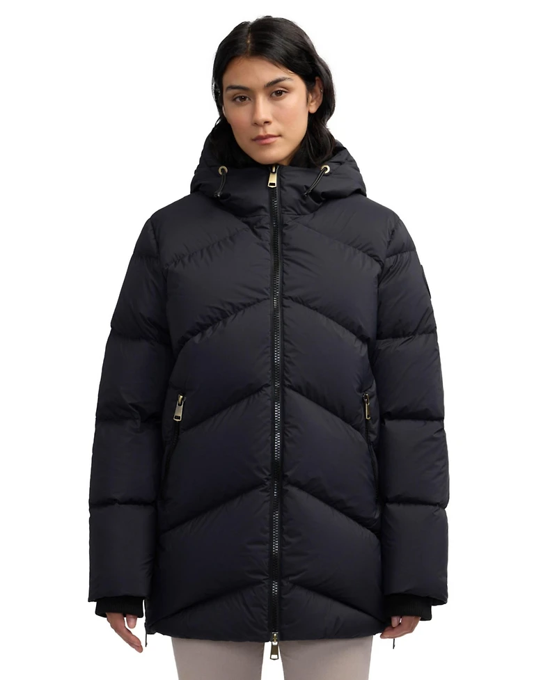 Pajar Women's Fallon Boxy Inverted Chevron Quilted Puffer