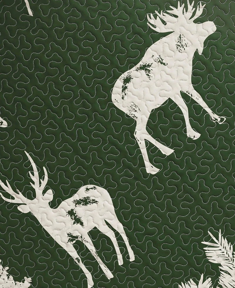 Linery & Co. Deer & Trees Microfiber Quilt Set with Shams