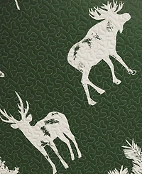 Linery & Co. Deer & Trees Microfiber Quilt Set with Shams
