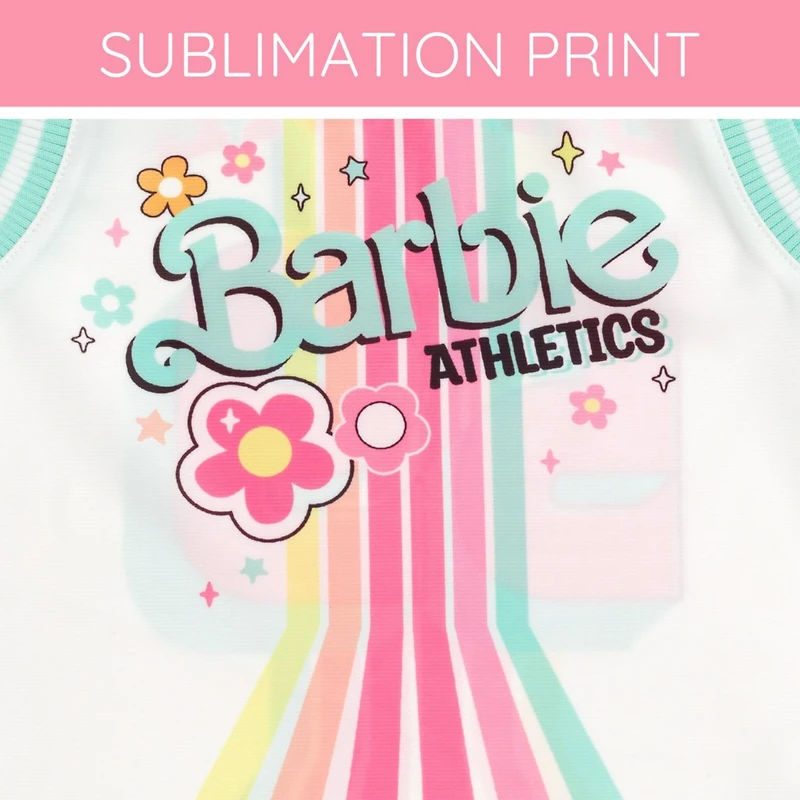 Barbie Toddler Girls Jersey Athletic Tank Top and Shorts Outfit Set