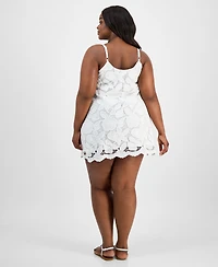 And Now This Plus Crochet Lace Mini Dress, Exclusively at Macy's