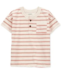 Carter's Toddler Boys Striped Slub Jersey Henley T-Shirt