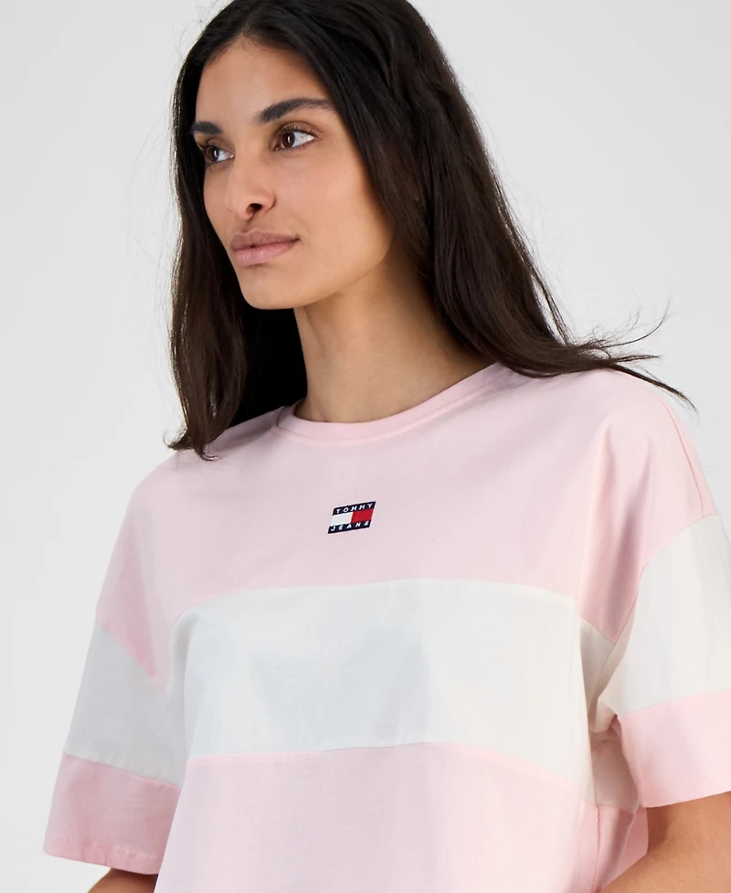 Tommy Jeans Women's Colorblock Cotton Crop T-Shirt