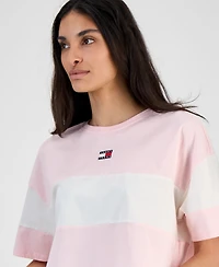 Tommy Jeans Women's Colorblock Cotton Crop T-Shirt