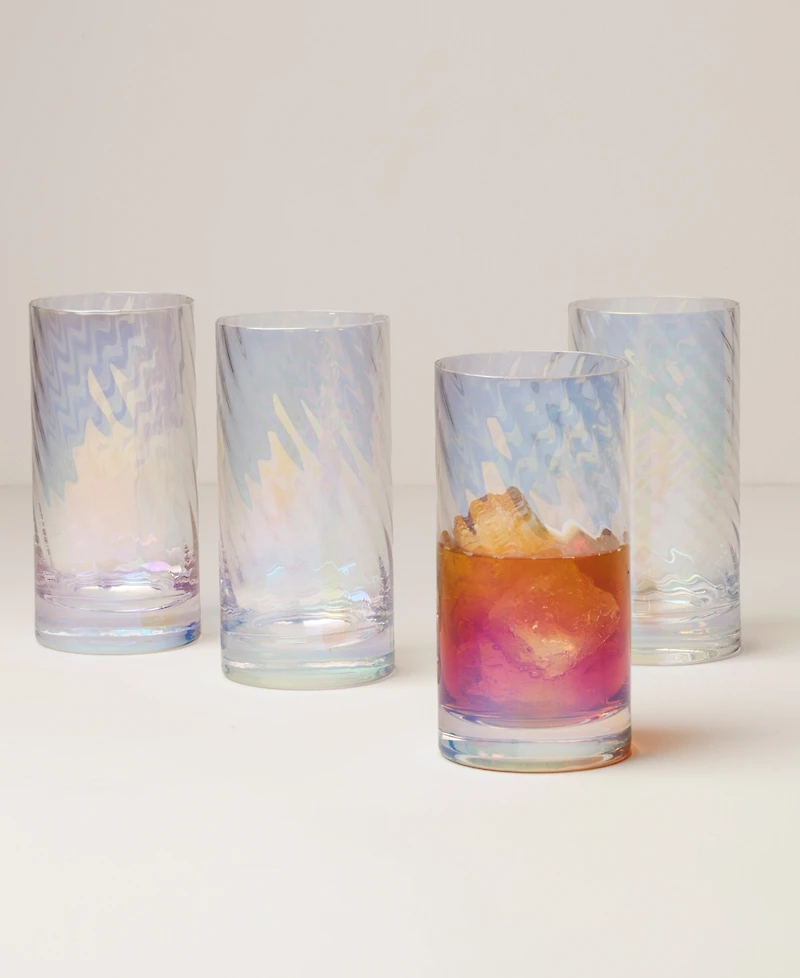 Lenox Tuscany Classics Iridescent Highball Glasses, Set of 4