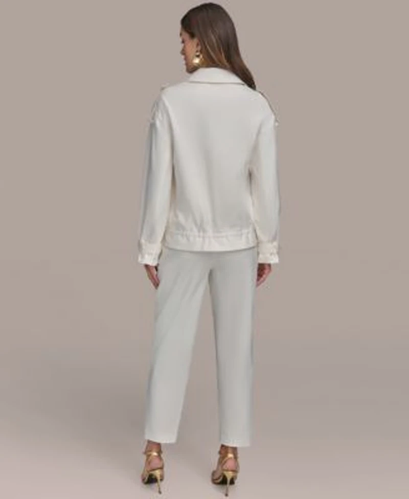 Donna Karan New York Womens Utility Jacket Slim Leg Pants