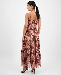 Rachel Roy Women's Chloe Floral-Chiffon Tiered Maxi Dress