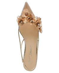Betsey Johnson Women's Robin Floral Ornamented Slingback Pumps