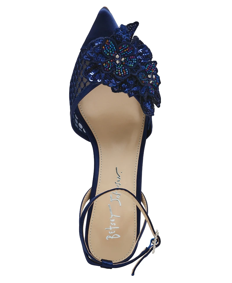 Betsey Johnson Women's Susie Flower Pointed Toe Pumps
